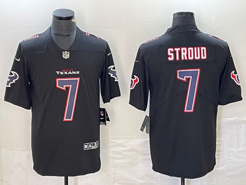 Men Houston Texans #7 Stroud Black Nike Vapor Untouchable Limited NFL Jersey->youth nfl jersey->Youth Jersey